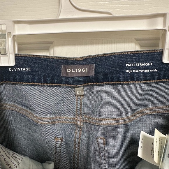 DL1961 Patti Straight High Rise Vintage Ankle Denim Jeans twilight hour Size 27 - Picture 7 of 10